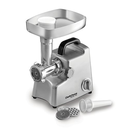 Chef'sChoice - 720 Professional Commercial Food/Meat Grinder with Three-Way Control Switch for Grinding Stuffing & Reverse - Silver