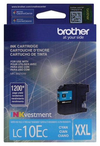 Brother - LC10EC XXL Super High-Yield INKvestment Ink Cartridge - Cyan