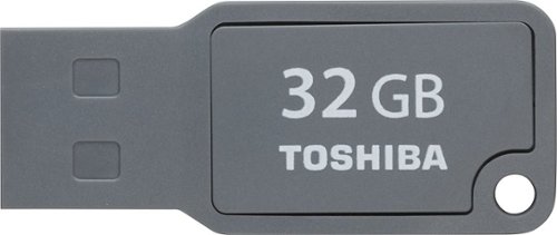 Toshiba - TransMemory U201 Mini 32GB USB 2.0 Flash Drive - Gray-Front_Standard 