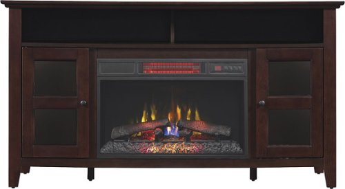 Bell'O - Media Cabinet with Built-In Electric Fireplace for Most Flat-Panel TVs Up to 65&quot; - Espresso