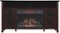 Bell'O - Media Cabinet with Built-In Electric Fireplace for Most Flat-Panel TVs Up to 65" - Espresso-Front_Standard 