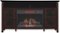 Bell'O - Media Cabinet with Built-In Electric Fireplace for Most Flat-Panel TVs Up to 65" - Espresso-Front_Standard
