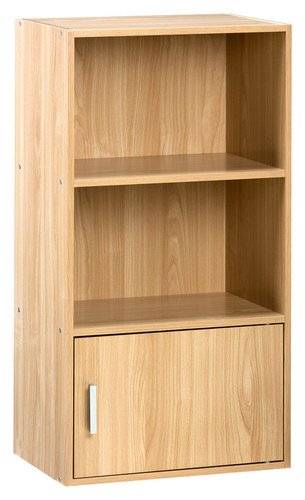 Comfort - Adina 2-Shelf Bookcase - Oak-Front_Standard 