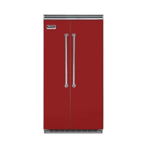 Viking - Professional 5 Series Quiet Cool 25.3 Cu. Ft. Side-by-Side Built-In Refrigerator - Apple red