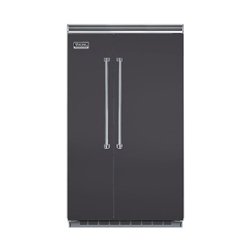 Viking - Professional 5 Series Quiet Cool 29.1 Cu. Ft. Side-by-Side Built-In Refrigerator - Graphite gray-Front_Standard 