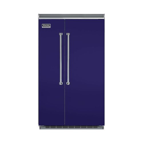 Viking - Professional 5 Series Quiet Cool 29.1 Cu. Ft. Side-by-Side Built-In Refrigerator - Cobalt Blue-Front_Standard 