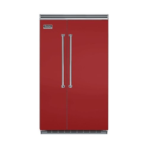 Viking - Professional 5 Series Quiet Cool 29.1 Cu. Ft. Side-by-Side Built-In Refrigerator - Apple Red-Front_Standard 
