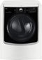 LG - 9.0 Cu. Ft. 14-Cycle Smart Wi-Fi Electric SteamDryer - Sensor Dry and TurboSteam - White-Front_Standard