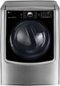 LG - 9.0 Cu. Ft. Smart Electric Dryer with Steam and Sensor Dry - Graphite Steel-Front_Standard