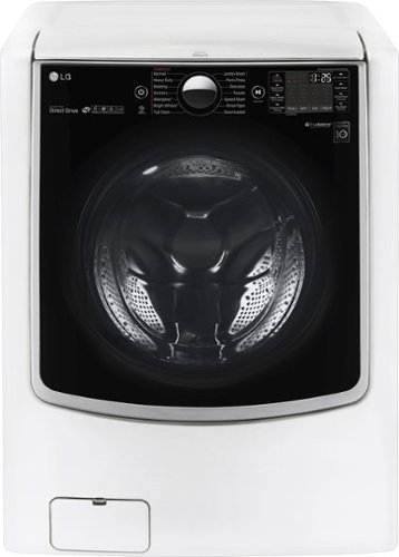  LG - 5.2 Cu. Ft. 14-Cycle Front-Loading Smart Wi-Fi Washer with TurboWash and Steam - White