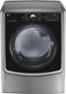 LG - 7.4 Cu. Ft. 14-Cycle Smart Wi-Fi Gas SteamDryer with Sensor Dry and TurboSteam - Graphite Steel-Front_Standard