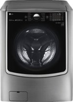LG - 5.2 Cu. Ft. High Efficiency Smart Front-Load Washer with Steam and TurboWash Technology - Graphite steel - Front_Standard