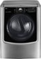 LG - 9.0 Cu. Ft. Smart Gas Dryer with Steam and Sensor Dry - Graphite Steel-Front_Standard