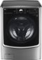 LG - 4.5 Cu. Ft. 14-Cycle Front-Loading Smart Wi-Fi Washer with TurboWash and Steam - Graphite Steel-Front_Standard