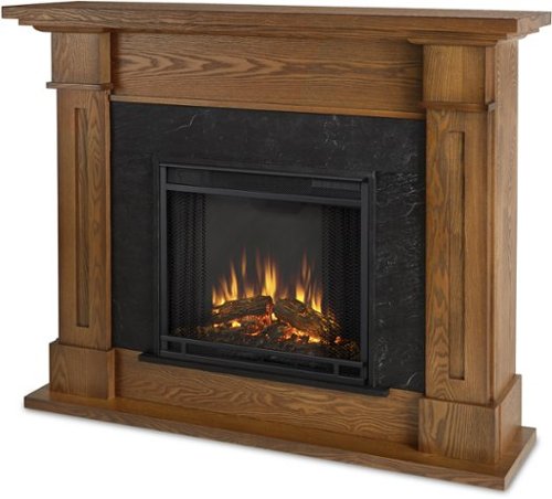 Real Flame - Kipling Electric Fireplace - Burnished Oak-Front_Standard 