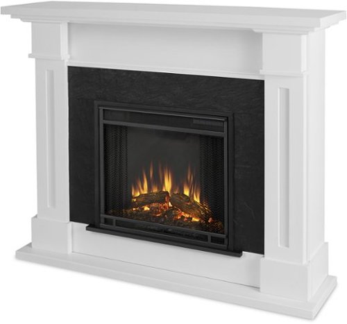 Real Flame - Kipling Electric Fireplace - White-Front_Standard 