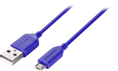  Dynex™ - 3' Micro USB-to-USB Cable - Blue