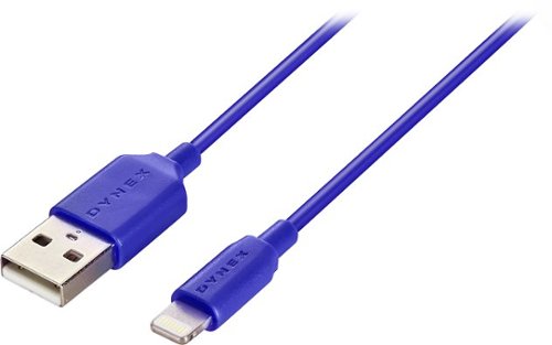  Dynex™ - Apple MFi Certified 3' Lightning-to-USB Charge-and-Sync Cable - Blue