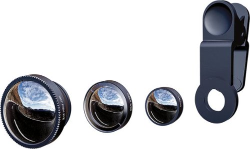  Unbranded - 3-in-1 Camera Lens System - Black