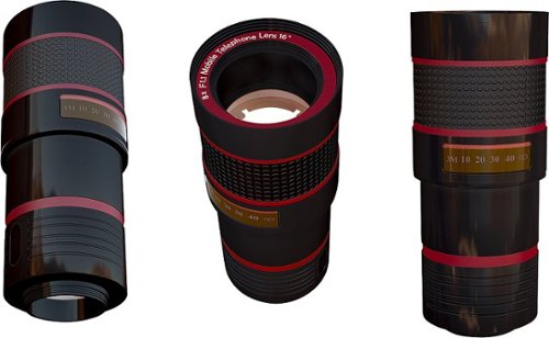  Unbranded - 8X Zoom Clip-On Camera Lens - Black