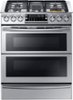 Samsung - Flex Duo 5.8 Cu. Ft. Self-Cleaning Slide-In Double Oven Dual Fuel Convection Range-Front_Standard
