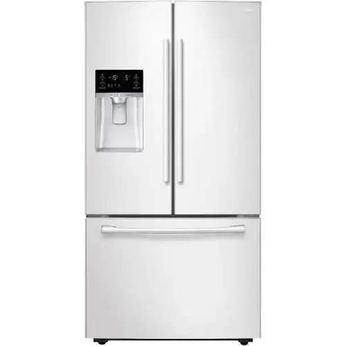 Front. Samsung - 22.5 Cu. Ft. French Door Counter-Depth Refrigerator with Cool Select Pantry - White.