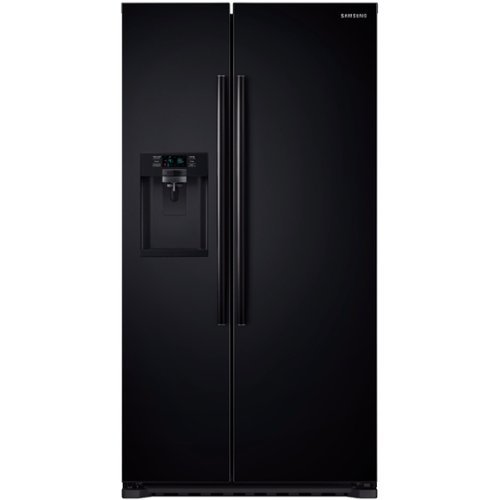  Samsung - 22.3 Cu. Ft. Counter Depth Side-by-Side Refrigerator with In-Door Ice Maker - Black