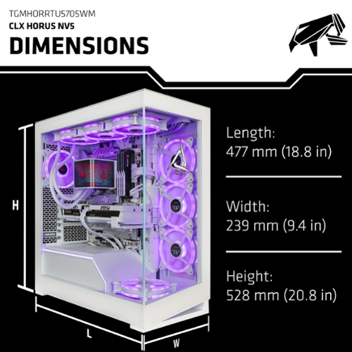 CLX Horus Gaming Desktop Intel Ultra 9 285K w/Tryx Panorama 192GB