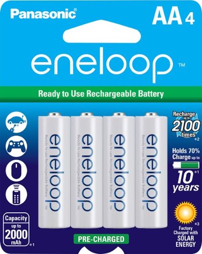 Panasonic - eneloop Rechargeable AA Batteries (4-Pack)