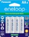 Panasonic - eneloop Rechargeable AA Batteries (4-Pack)-Front_Standard