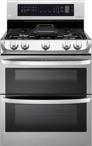 LG - 6.9 Cu. Ft. Gas Self-Cleaning Freestanding Double Oven Range with ProBake Convection - Stainless steel