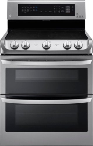  LG - 7.3 Cu. Ft. Electric Self-Cleaning Freestanding Double Oven Range with ProBake Convection - Stainless Steel