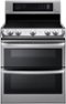 LG - 7.3 Cu. Ft. Electric Self-Cleaning Freestanding Double Oven Range with ProBake Convection - Stainless Steel-Front_Standard