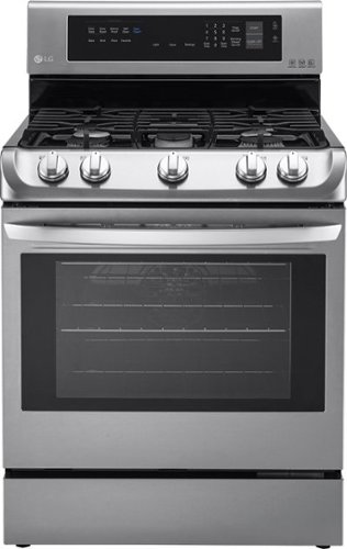  LG - 6.3 Cu. Ft. Gas Self-Cleaning Freestanding Range with ProBake Convection - Stainless Steel