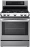 LG - 6.3 Cu. Ft. Gas Self-Cleaning Freestanding Range with ProBake Convection - Stainless Steel-Front_Standard
