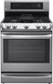 LG - 6.3 Cu. Ft. Freestanding Gas True Convection Range with EasyClean and UltraHeat Power Burner - Stainless Steel-Front_Standard
