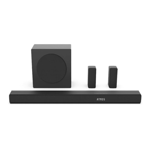 Hisense - Refurbished Excellent - 5.1 Ch Soundbar w/ Wireless Subwoofer & Wireless Rear Speakers R652, 440W, Dolby Atmos & DTS Virtual:X, HDMI eARC - Black-Front_Standard 