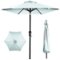 Best Choice Products - 10ft Outdoor Steel Market Patio Umbrella w/ Crank, Tilt Push Button, 6 Ribs - Baby Blue-Front_Standard