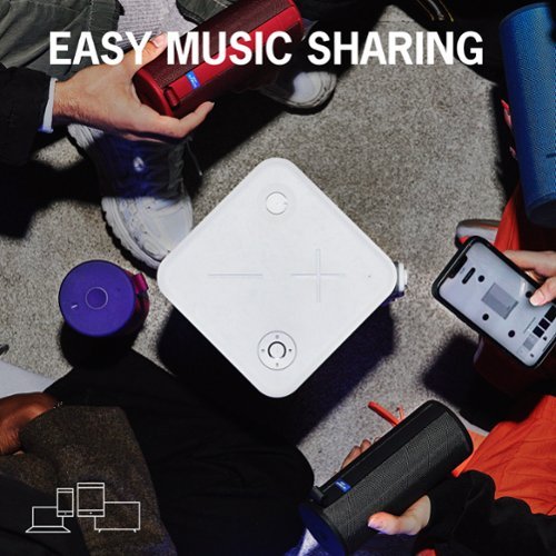 Ultimate Ears HYPERBOOM Portable Bluetooth Waterproof Party Speaker with Big Bass - White GLOBAL SHIPPING