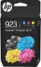 HP - 923 4-Pack Standard Capacity Ink Cartridges - Black/Cyan/Magenta/Yellow-Front_Standard 