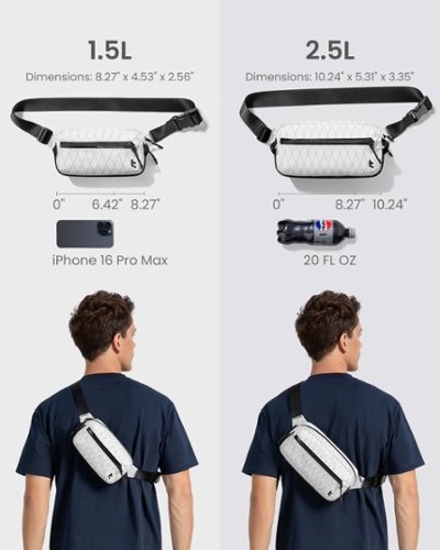 tomtoc Aviator-T35 2.5L X-Pac Sling Bag with RFID Blocking, Minimalist Crossbody Bag Chest Shoulder Pack for Travel, Everyday - White BUY ONLINE