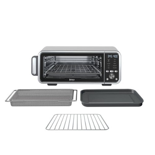 Ninja – Refurbished Foodi 10-in-1 Digital Air Fry Oven, Toaster, Flip-Away Storage, Dehydrate, Keep Warm - Stainless Steel/Black