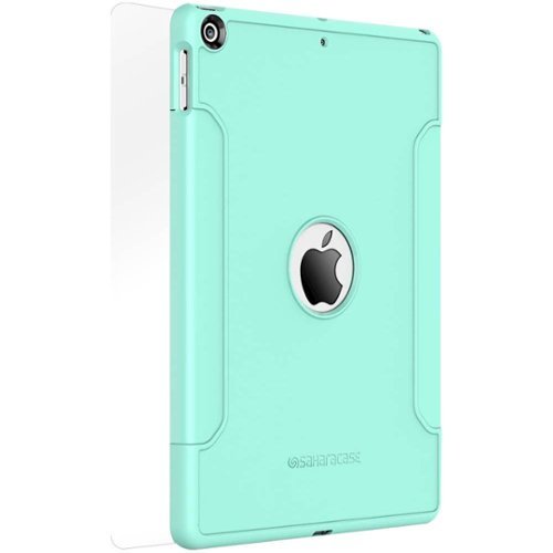SaharaCase - Classic Case with Glass Screen Protector for Apple iPad 9.7" with Glass Screen - Aqua-Front_Standard 
