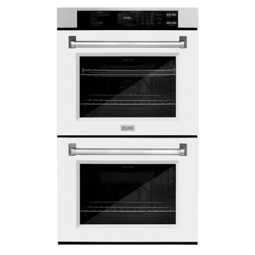 ZLINE - 30 in. Double Wall Oven w/ Air Fry w/ White Matte Doors - Satin Stainless Steel