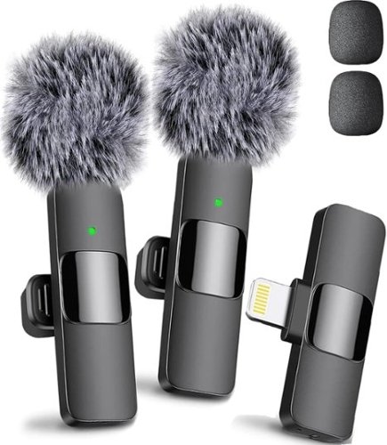Mini Mic Pro - -Wireless Mic for iPhone, iPad, Android, Lavalier Microphone for Video Recording All iPhones & Androids - iPhones 14 & Below (Lightning)-Front_Standard 