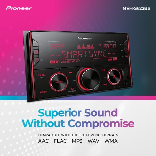 Pioneer In-dash Bluetooth Audio Digital Media (ADM) Receiver - Black GLOBAL SHIPPING