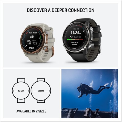 Garmin Descent Mk3i GPS Dive Smartwatch – 51 mm Fiber-reinforced polymer - Silver and Black PVD Titanium with Black/Gray Band - (2026) GLOBAL SHIPPING