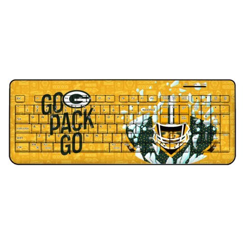 Keyscaper - Green Bay Packers 2024 Illustrated Limited Edition Wireless Keyboard - Black-Front_Standard 