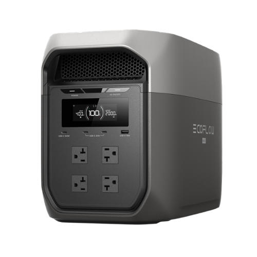 EcoFlow - DELTA 3 Max (2048 Wh Capacity) Portable Power Station - Black
