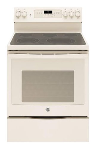  GE - 5.3 Cu. Ft. Self-Cleaning Freestanding Electric Convection Range - Bisque-on-Bisque